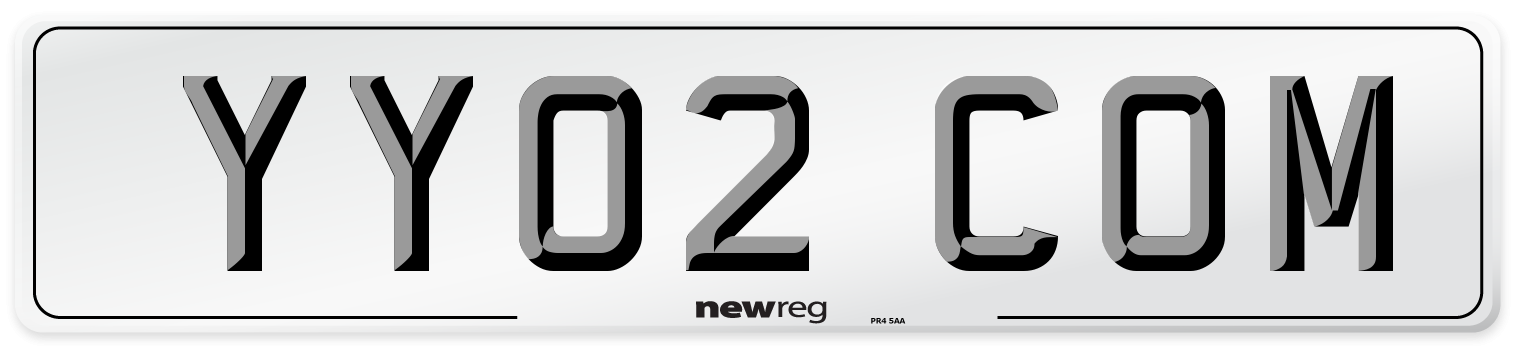 YY02 COM Number Plate from New Reg